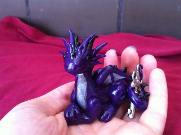 Sculpey dragon. A reminder that I hold the key to my imagination in my hand. 